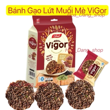 Bánh gạo lứt muối mè Vigor 250g - Siêu giòn, giàu dinh dưỡng, thích hợp ăn kiêng, giảm giá 50k