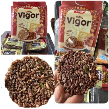Bánh gạo lứt muối mè Vigor 250g - Siêu giòn, giàu dinh dưỡng, thích hợp ăn kiêng, giảm giá 50k