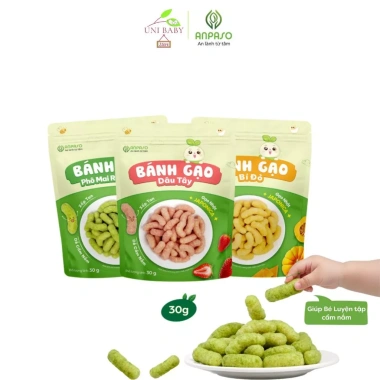 Bánh gạo que Anpaso cho bé ăn dặm trái cây rau củ, giá chỉ 60.000 VND