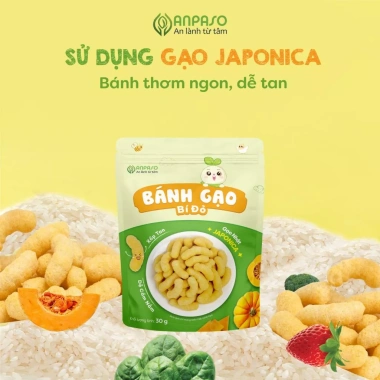 Bánh gạo que Anpaso cho bé ăn dặm trái cây rau củ, giá chỉ 60.000 VND