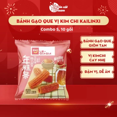 Bánh Gạo Que Kim Chi Kailinxi - Giòn Tan, Cay Nhẹ, Giá 35.000đ, Đồ Ăn Vặt