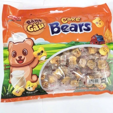 Bánh Gấu Bears Việt Thái 4 vị nhân kem sữa, socola, dâu – cake quy siêu ngậy, vỏ giòn rụm, giảm giá 48k
