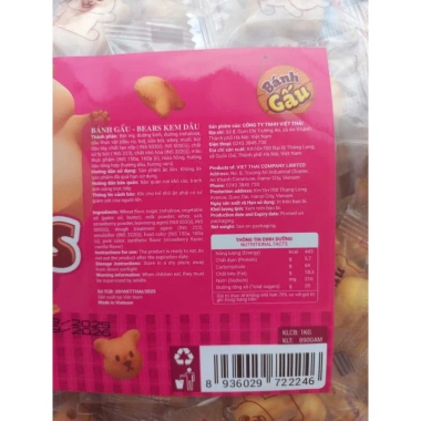 Bánh Gấu Kem Việt Thái 500g Đồ Ăn Vặt Thơm Ngon Cho Bé Giá Ưu Đãi 28.000đ