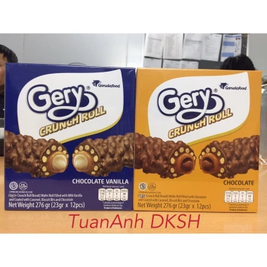 Bánh Gery Crunch Roll 276g - 12 thanh, hương vị Indonesia, giảm giá 65.000 VND 2