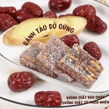 Bánh gừng táo đỏ ngọt nhẹ, mềm dẻo, giảm mệt mỏi, giữ ấm, tốt cho sức khỏe, 23.400₫ 2