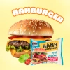 Bánh Hamburger Ăn Liền BAOBEIDIDAI Vị Gà Orleans, Bò Tiêu Đen, Heo Cay, Không Chiên Dầu - Kim Thịnh Food 7