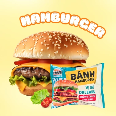 Bánh Hamburger BAOBEIDIDAI Vị Gà Orleans, Bò Tiêu Đen, Heo Cay - Không Chiên Dầu, Giá Sỉ Có Quà 102k - Kim Thịnh Food 6 Bánh Hamburger BAOBEIDIDAI Vị Gà Orleans, Bò Tiêu Đen, Heo Cay - Không Chiên Dầu, Giá Sỉ Có Quà 102k - Kim Thịnh Food 6