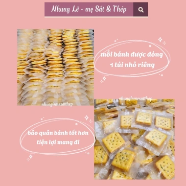 Bánh hành phô mai kéo sợi 200g 500g 1kg ăn vặt Tết giảm 15% Nhung Lê mẹ Sắt Thép