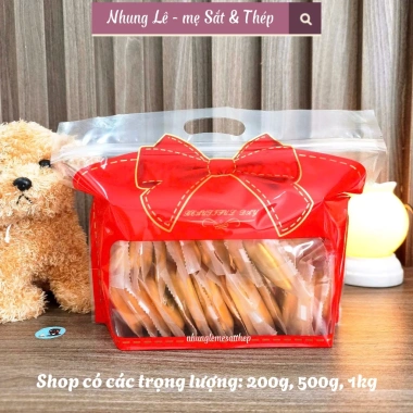 Bánh hành phô mai kéo sợi 200g 500g 1kg ăn vặt Tết giảm 15% Nhung Lê mẹ Sắt Thép