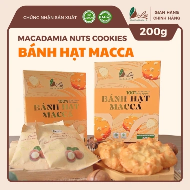 Bánh hạt macca DiLin 80% macca Tây Nguyên - Cookies năng lượng 200g 166k
