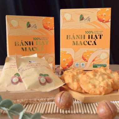 Bánh hạt macca DiLin 80% macca Tây Nguyên - Cookies năng lượng 200g 166k 2