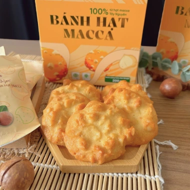Bánh hạt macca DiLin 80% macca Tây Nguyên - Cookies năng lượng 200g 166k 5