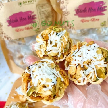 Bánh hoa mai dừa non 250g GO NUTS – Không đường, ăn kiêng ngũ cốc, 172.840₫