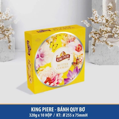Bánh hộp sắt King Piere 320g daet mới - Giá ưu đãi 139.000₫, giảm so với 180.700₫