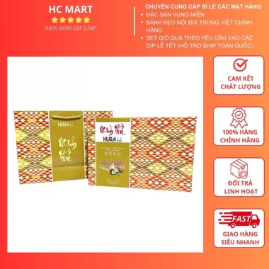 Bánh Hura Deli Bông Lan Mềm Mịn Nhân Kem, Truyền Thống Cao Cấp Mấu Tết Siêu Đẹp kèm Túi Xách - 99k