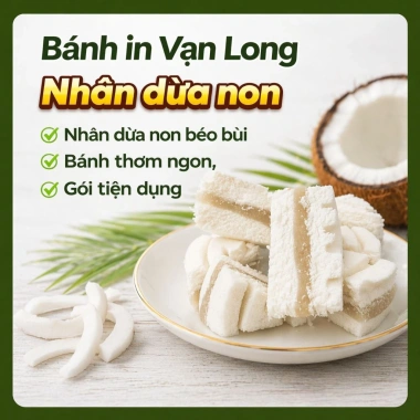 Bánh in nhân dừa thơm ngon, giảm 16 phần trăm chỉ 13.500 đồng, đặt ngay giao nhanh