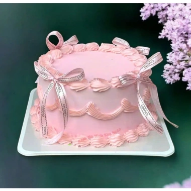 Bánh kem bánh bèo tone hồng cực đẹp - Giá chỉ 74.000₫ (giảm từ 93.980₫)