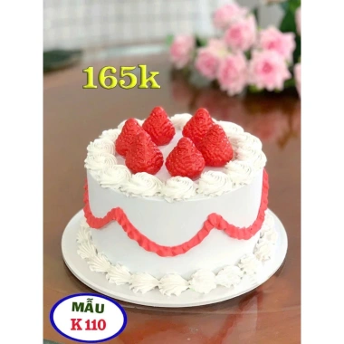 Bánh kem mô hình dâu ren - Bánh kem giả trung bày, giá 82.000₫, giảm ngay 2