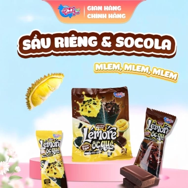 Bánh kem ốc quế Lemore Mix 240g - 3 vị sữa chua dâu, sầu riêng socola, chanh dây matcha, 75.000 VND - My Candy