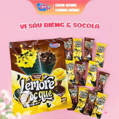 Bánh kem ốc quế Lemore Mix 240g - 3 vị sữa chua dâu, sầu riêng socola, chanh dây matcha, 75.000 VND - My Candy