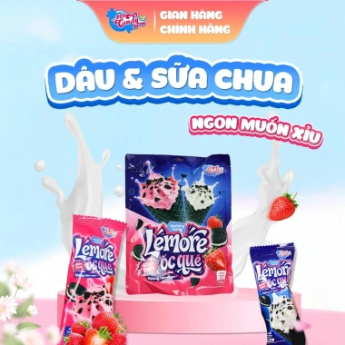 Bánh kem ốc quế Lemore Mix 240g - 3 vị sữa chua dâu, sầu riêng socola, chanh dây matcha, 75.000 VND - My Candy