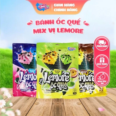 Bánh kem ốc quế Lemore Mix 240g - 3 vị sữa chua dâu, sầu riêng socola, chanh dây matcha, 75.000 VND - My Candy