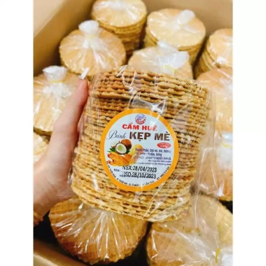 Bánh Kẹp Mè Cốt Dừa Nướng Cẩm Huê 500g - Đặc Sản Giá 30.000 VND, Giảm giá 3