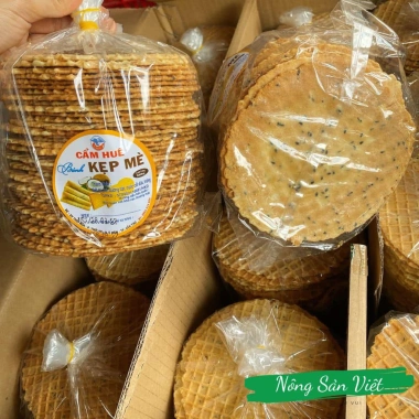 Bánh Kẹp Mè Cốt Dừa Nướng Cẩm Huê 500g - Đặc Sản Giá 30.000 VND, Giảm giá 6