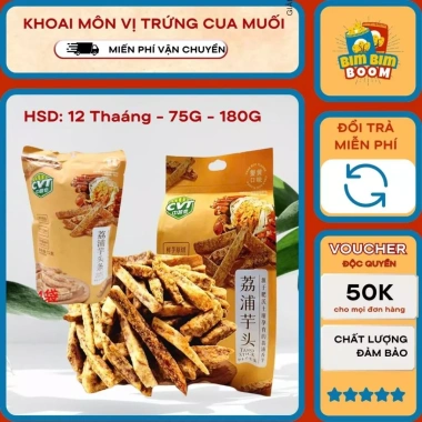 Bánh khoai môn trứng cua muối 75g/180g - Giòn tan, không cay, thơm ngon, chỉ 41.000đ