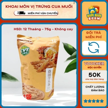 Bánh Khoai Môn Trứng Cua Muối Không Cay 75g - Giòn Tan, Thơm Ngon, Đúng Vị, Mặn Ngọt, Giá 39.000₫