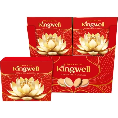 Bánh Lễ Kingwell Hoa Sen 56g - Hộp Giấy 12 Khay Nhỏ, Dễ Làm Tháp Lễ, 132k