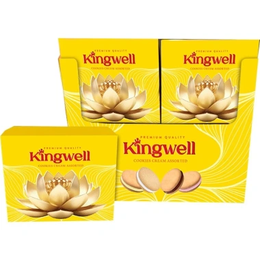 Bánh Lễ Kingwell Hoa Sen 56g - Hộp Giấy 12 Khay Nhỏ, Dễ Làm Tháp Lễ, 132k