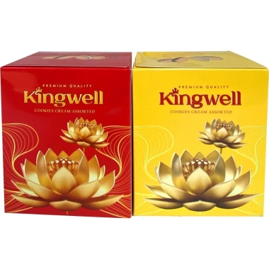 Bánh Lễ Kingwell Hoa Sen 56g - Hộp Giấy 12 Khay Nhỏ, Dễ Làm Tháp Lễ, 132k