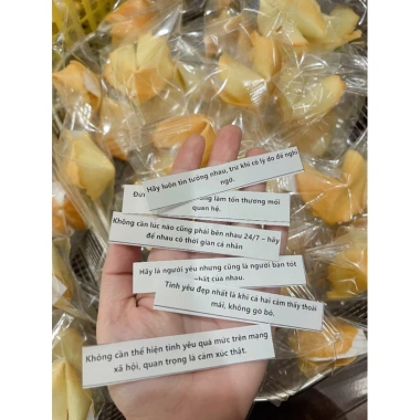 Bánh May Mắn Handmade 30 chiếc - Fortune Cookies thông điệp - Quà Tết 290k 5