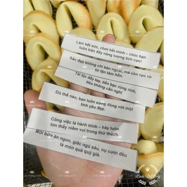 Bánh May Mắn Handmade 30 chiếc - Fortune Cookies thông điệp - Quà Tết 290k 7