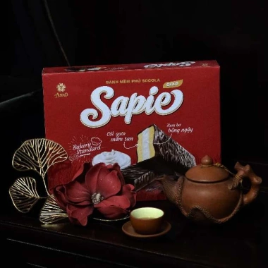 Bánh Mềm Socola Sapie Gold 16 chiếc Combo Tết 3 hộp 320g giảm còn 159.000 VND