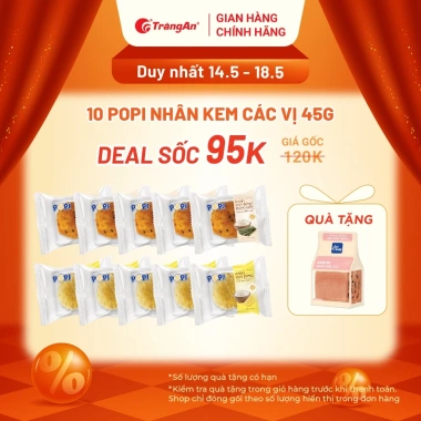 Bánh mì chà bông nhân kem đậu nành mềm thơm, dinh dưỡng, tiện lợi 45g - Bánh kẹo Tràng An - 50.000₫