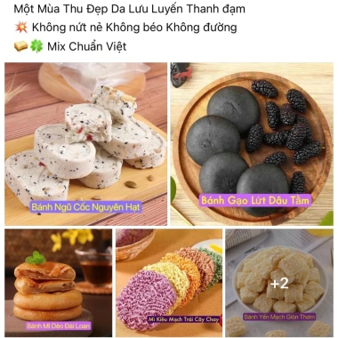 Bánh Mix Đa Dạng Bếp Mẹ Tinn với Ngon, Dinh Dưỡng, Không Lo Béo, Giá 48.900 VNĐ 10 Bánh Mix Đa Dạng Bếp Mẹ Tinn với Ngon, Dinh Dưỡng, Không Lo Béo, Giá 48.900 VNĐ 10