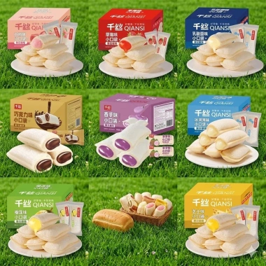Bánh mix sữa chua 2kg 8 vị (đào, dâu, vani, sầu riêng, phô mai) giá ưu đãi 124.000 VNĐ - Phổ biến