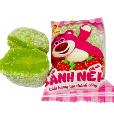 Bánh Nếp Than Gấu Dâu 1kg 4 Vị Sầu Riêng, Lá Dứa, Dâu, Khoai Môn Giá 35.000 VND