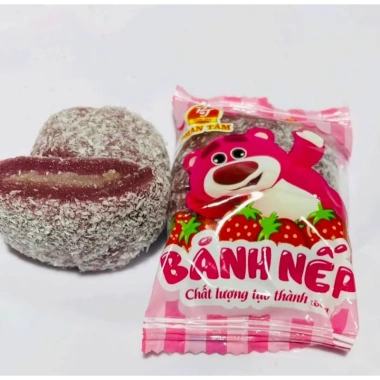 Bánh Nếp Than Gấu Dâu 1kg 4 Vị Sầu Riêng, Lá Dứa, Dâu, Khoai Môn Giá 35.000 VND