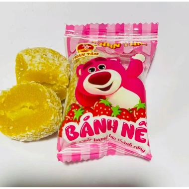 Bánh Nếp Than Gấu Dâu 1kg 4 Vị Sầu Riêng, Lá Dứa, Dâu, Khoai Môn Giá 35.000 VND