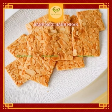Bánh ngói hạnh nhân 250g Alpha Nutrition - Ăn vặt healthy, giá ưu đãi 161k