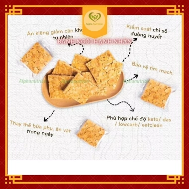 Bánh ngói hạnh nhân 500g Alpha Nutrition – Ăn kiêng, ăn vặt healthy, giá 288.000