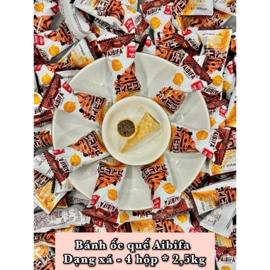 Bánh Ốc Quế Giòn AIBIFA 1Kg - Nhân Kem Sữa, Giá chỉ 145.000đ, Giảm tới 30%