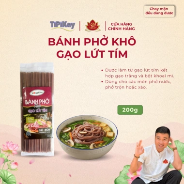 Bánh Phở Khô Gạo Lức Tím 200g - Chay Mặn, Giá chỉ 30.000₫ TiPiKay Shop