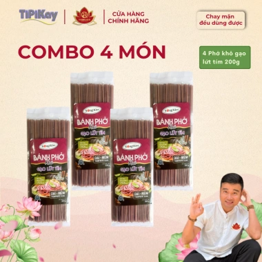 Bánh Phở Khô Gạo Lức Tím 200g - Chay Mặn, Giá chỉ 30.000₫ TiPiKay Shop