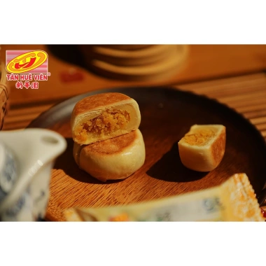 Bánh Pía Chà Bông Trứng Muối Mini 480g (40g x12) - Tân Huê Viên Nhân Mặn Thơm Ngon, Giá 149.000₫ 2