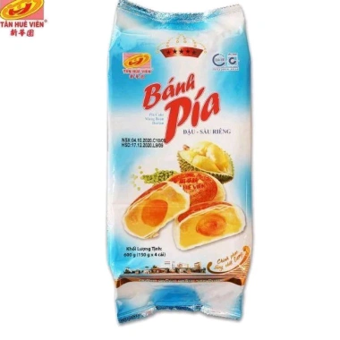 Bánh pía đậu sầu riêng Tân Huê Viên 5 sao 600g (4 gói 150g) Giá ưu đãi 115.000₫ 3