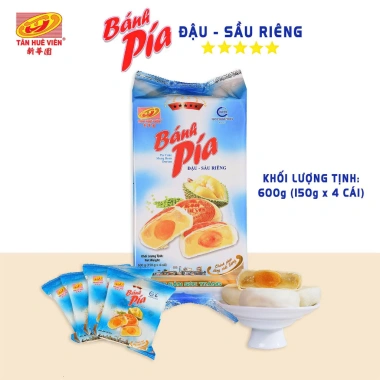 Bánh pía đậu sầu riêng trứng 5 sao 600g - Tân Huê Viên, giảm giá 104k